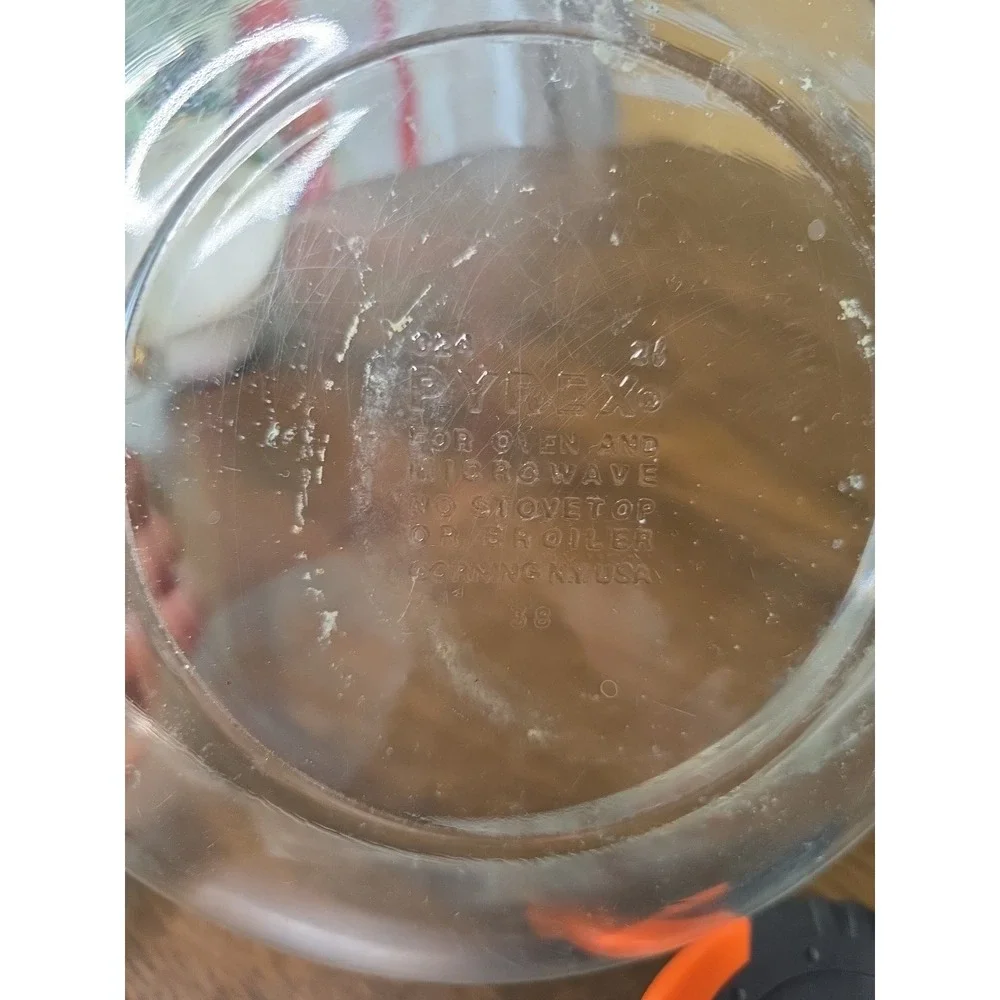 Vintage Pyrex #024‎ Clear Glass 2 Qt. Round 8 1/2